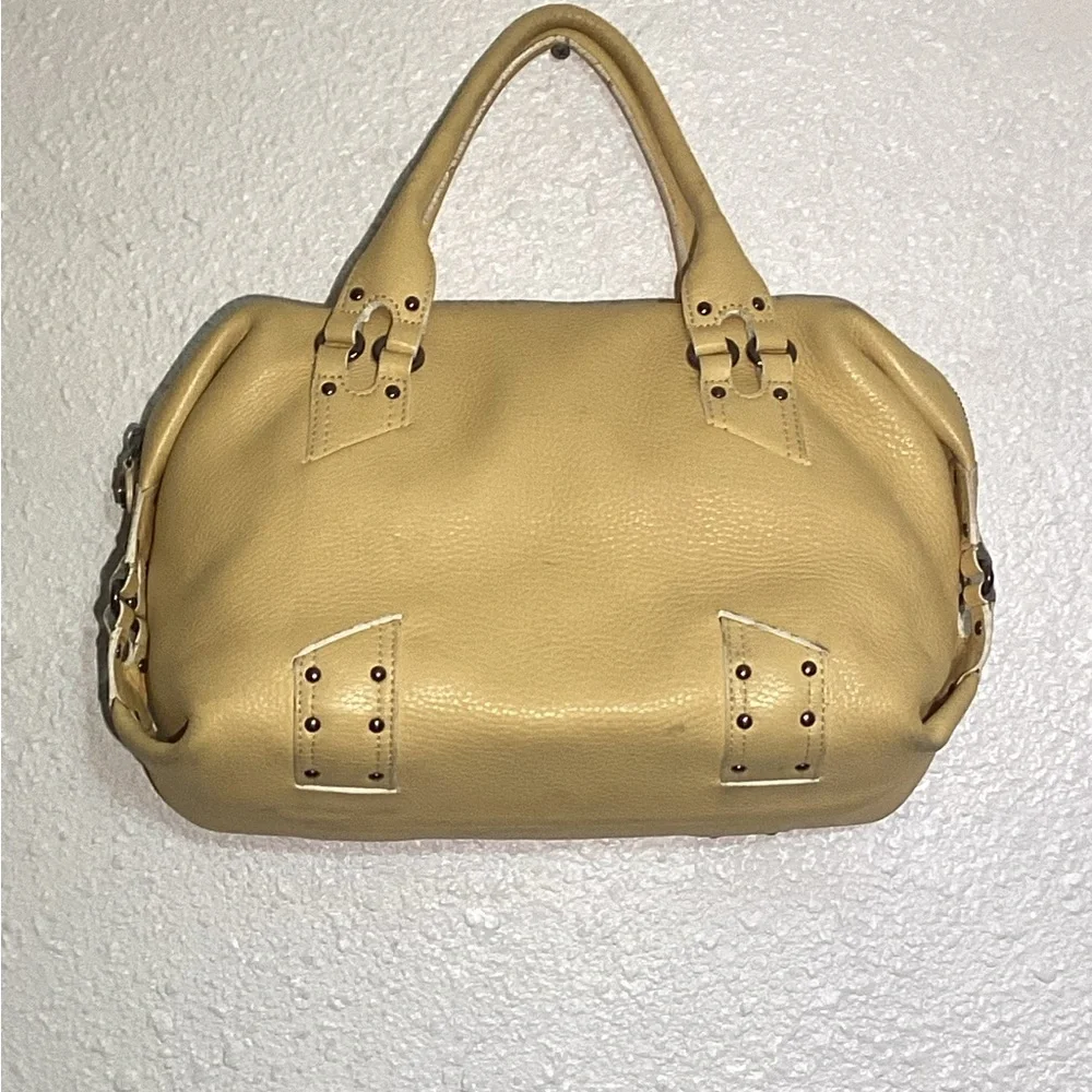 Cole Haan yellow village satchel bag